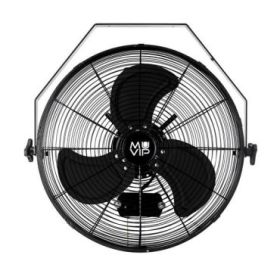 Muvip Ventilador Industrial de Pared Exterior - 140W - 3 Velocidades - Resistente a Agua y Polvo - Ajuste de Inclinacion - Color Negro