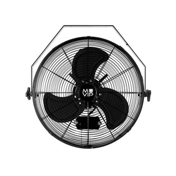Muvip Ventilador Industrial de Pared Exterior - 140W - 3 Velocidades - Resistente a Agua y Polvo - Ajuste de Inclinacion - Color Negro