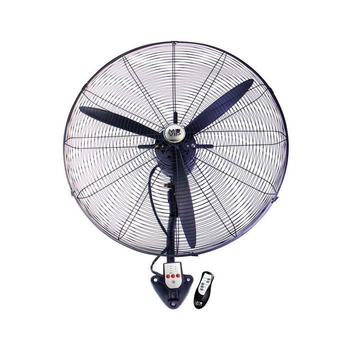 Muvip Ventilador Industrial de Pared - 230W - 3 Velocidades - Oscilante - Mando a Distancia - Color Negro