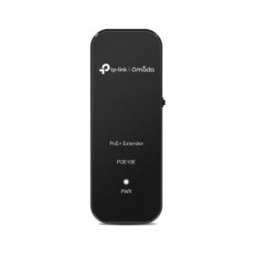 TP-Link Omada POE10E Extensor PoE+ - 20W - Cobertura hasta 250m - Velocidad hasta 100Mbps - Plug and Play - Color Negro