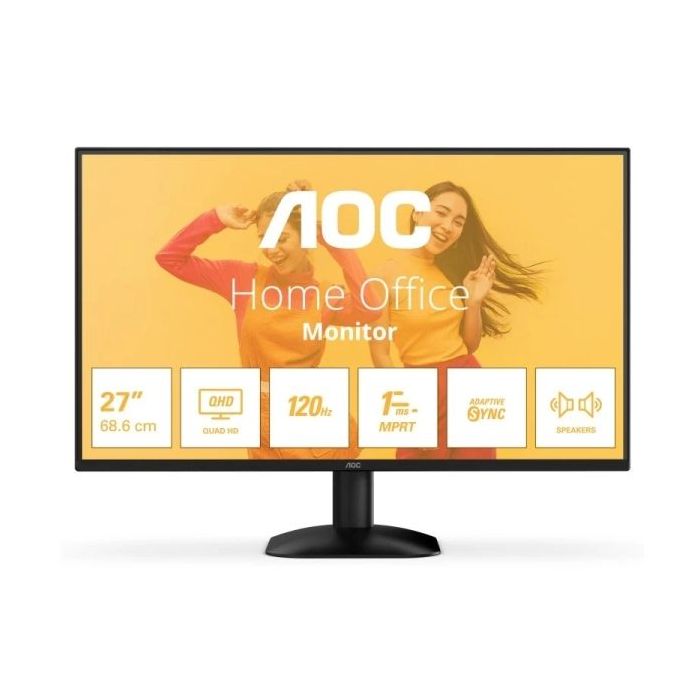 AOC Q27B35S3 Monitor 27" LED IPS QHD 124Hz HDR10 - Respuesta 4ms - HDMI, Displayport - VESA 100x100mm - Color Negro