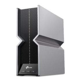 TP-Link RE800BE Repetidor WiFi 7 Tribanda BE19000 - Velocidad 19Gbps - 8 Antenas Internas - Configuracion Sencilla con WPS o App - MLO - Ethernet - Color Negro y Gris