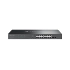 TP-Link Omada SG2218P Switch 18 Puertos - Control de Trafico - 16xRJ45 PoE+ 1Gbps - 2xSFP 1Gbps - Conmutacion 36Gbps - Soporta QOS - Seguridad Avanzada - Carcasa Metalica - Color Negro