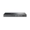 TP-Link Omada SG2218P Switch 18 Puertos - Control de Trafico - 16xRJ45 PoE+ 1Gbps - 2xSFP 1Gbps - Conmutacion 36Gbps - Soporta QOS - Seguridad Avanzada - Carcasa Metalica - Color Negro