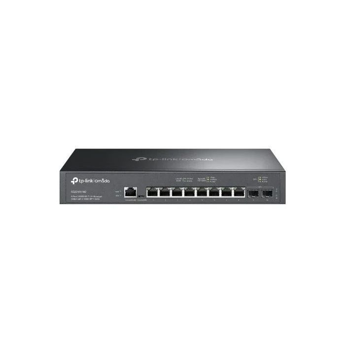 TP-Link Omada SG3210X-M2 Switch 10 Puertos - Gestionado - 8xRJ45 2.5Gbps - 2xSFP 10Gbps - Soporta QOS - Conmutacion hasta 80Gbps - Color Negro