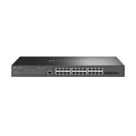 TP-Link Omada SG3428MP Switch 28 Puertos - Gestionado - 24xRJ45 PoE+ 1Gbps - 4xSFP 10Gbps - Soporta QOS - Conmutacion hasta 56Gbps - 2 Ventiladores Internos - Color Negro