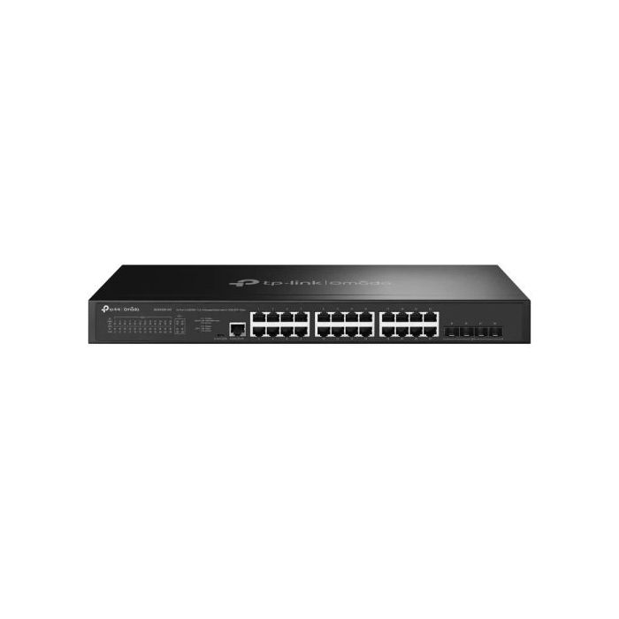 TP-Link Omada SG3428X-M2 Switch 28 Puertos - Gestionado - 24xRJ45 2.5Gbps - 4xSFP+ 10Gbps - Soporta QOS - Conmutacion hasta 200Gbps - Carcasa Metalica - Color Negro