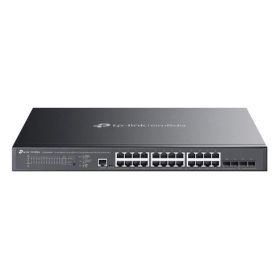 TP-Link Omada SG3428XMPP Switch 28 Puertos - Gestionado - 8xRJ45 PoE++ 1Gbps - 16xRJ45 PoE+ 1Gbps - 4xSFP 10Gbps - Soporta QOS - Conmutacion hasta 128Gbps - Carcasa Metalica - Color Negro