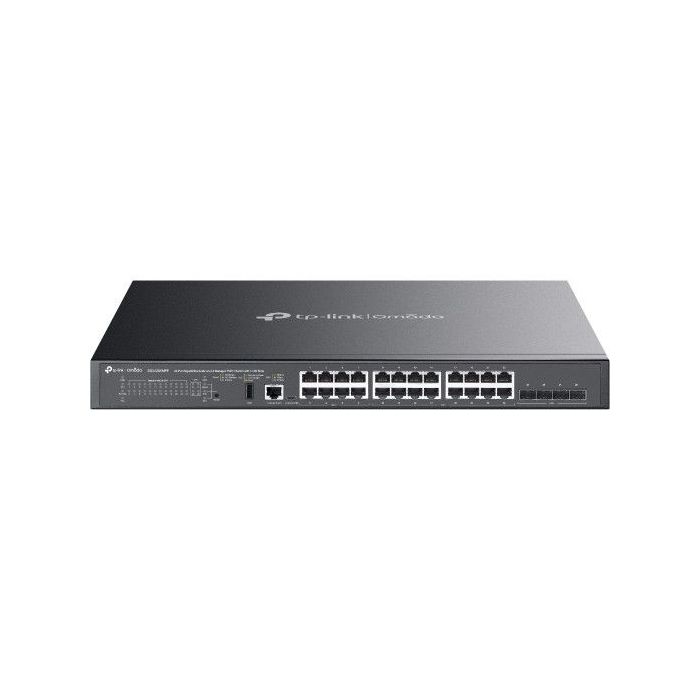 TP-Link Omada SG5428X Switch 28 Puertos - Capa 3 - 24xRJ45 1Gbps - 4xSFP+ 10Gbps - Funciones y Seguridad Avanzada - Conmutacion hasta 128Gbps - Color Negro