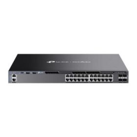 TP-Link Omada SG6428X Switch 28 Puertos - Gestionado - 24xRJ45 1Gbps - 4xSFP 10Gbps - Soporta QOS - Doble Fuente de Alimentacion - Conmutacion hasta 128Gbps - Color Negro