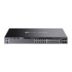 TP-Link Omada SG6428X Switch 28 Puertos - Gestionado - 24xRJ45 1Gbps - 4xSFP 10Gbps - Soporta QOS - Doble Fuente de Alimentacion - Conmutacion hasta 128Gbps - Color Negro