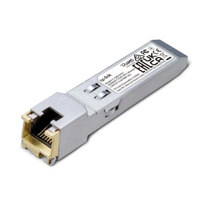 TP-Link Omada SM5310-T Modulo Transceptor SFP+ - 1000Base-T - Cables hasta 30m - Velocidad hasta 10Gbps - Conector RJ45 - Conexion en Caliente - Monitorizacion DDM