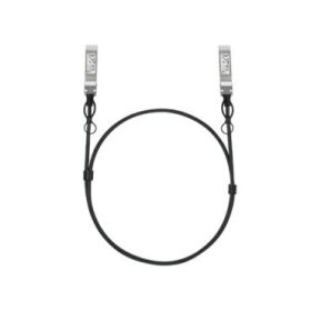 TP-Link Omada SM6220-1M Cable de Conexion Directa de 1m - Velocidad hasta 25Gbps - 30AWG - Conector SFP28 - Cobre Plateado - Color Negro