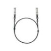 TP-Link Omada SM6220-1M Cable de Conexion Directa de 1m - Velocidad hasta 25Gbps - 30AWG - Conector SFP28 - Cobre Plateado - Color Negro