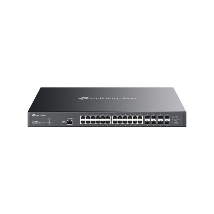 TP-Link Omada SX3832MPP Switch 32 Puertos - Gestionable - 24xRJ45 PoE++ 10Gbps - 8xSFP+ 10Gbps - Soporta QOS - Conmutacion hasta 640Gbps - Carcasa Metalica - Color Negro