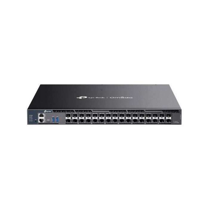 TP-Link Omada SX6632YF Switch 32 Puertos - 4 Ventiladores - 26xSFP+ 10Gbps - 6xSFP28 25Gbps - Seguridad Avanzada - Conmutacion hasta 820Gbps - Color Negro