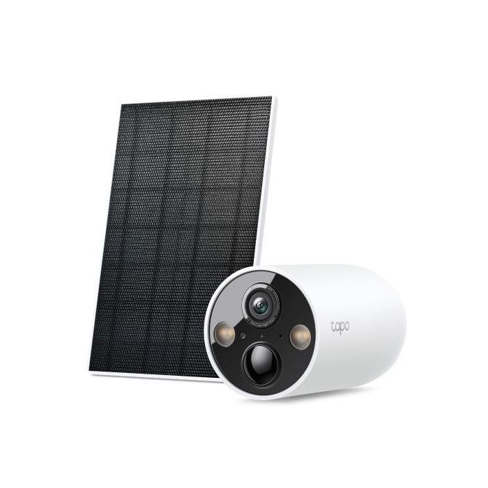 TP-Link Tapo C425 KIT Camara de Seguridad - 2K QHD - Deteccion con IA - Bateria 10Ah - Luz LED - Panel Solar - Vision Nocturna - WiFi - Audio Bidireccional - Resolucion 4Mpx - Color Blanco y Negro