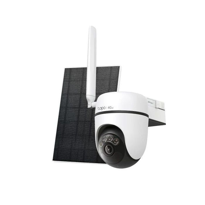 TP-Link Tapo C615G KIT Camara de Seguridad - 2K QHD - Deteccion con IA - 6700mAh - Panel Solar - IP65 - Vision Nocturna - Audio Bidireccional - WiFi - Cancelacion de Ruido - Color Blanco y Negro