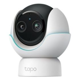 TP-Link Tapo C840 Camara de Seguridad - 2K QHD - Bluetooth - 2 Lentes - Deteccion con IA - WiFi - Vision Nocturna - Resolucion 4Mpx - Audio Bidireccional - Cancelacion de Ruido - Color Blanco y Negro