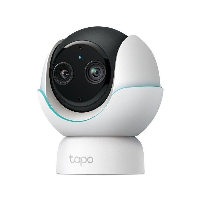 TP-Link Tapo C840 Camara de Seguridad - 2K QHD - Bluetooth - 2 Lentes - Deteccion con IA - WiFi - Vision Nocturna - Resolucion 4Mpx - Audio Bidireccional - Cancelacion de Ruido - Color Blanco y Negro