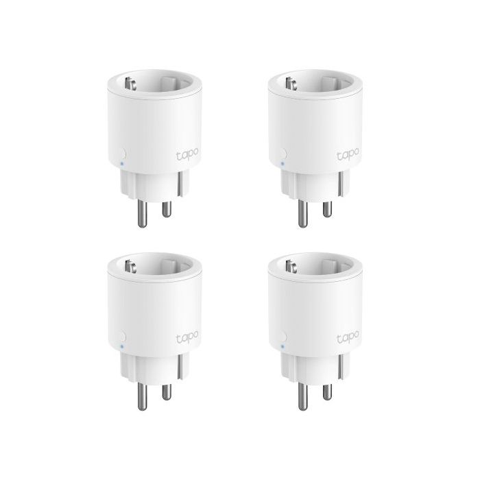 TP-Link Tapo P115 Pack de 4 Enchufes Inteligentes - WiFi - Temporizador - Monitorizacion de Energia y Gasto - Modo Ausente - Control con App y Asistentes Virtuales - Color Blanco