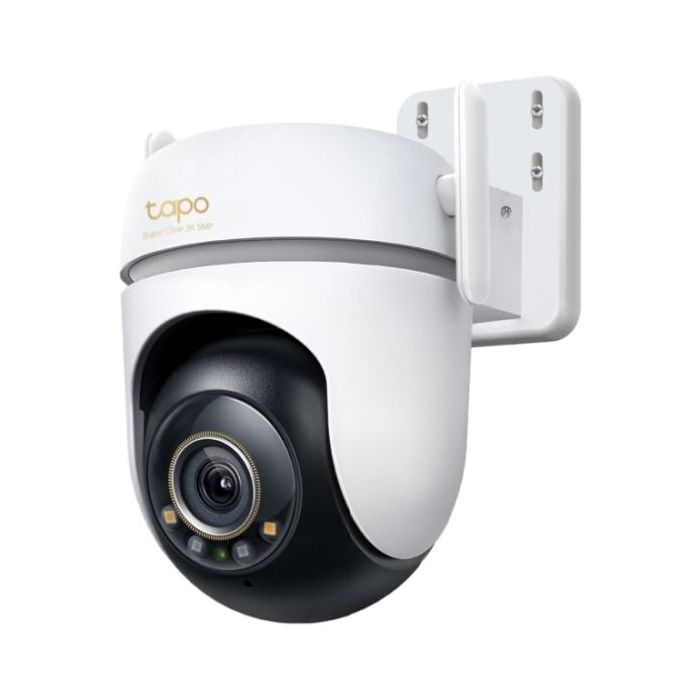 TP-Link Tapo TC43 Camara de Seguridad Exterior - Deteccion con IA - WiFi - RJ45 - Resolucion 5Mpx - Vision Nocturna - Audio Bidireccional - Cancelacion de Ruido - Color Blanco y Negro