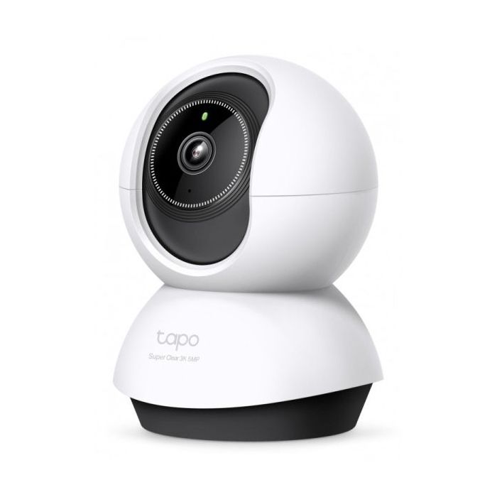 TP-Link Tapo TC74 Camara de Seguridad para Interior - Incluye Accesorios - WiFi - Ethernet - Resolucion de 5Mpx - Audio Bidireccional - Vision Nocturna - Color Blanco y Negro