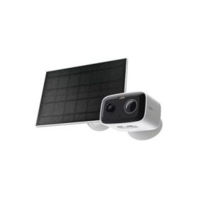 TP-Link Tapo TC80 KIT Camara de Seguridad para Exterior - Panel Solar - Incluye Accesorios - WiFi - Ethernet - Resolucion de 2Mpx - Vision Nocturna - Color Blanco y Negro