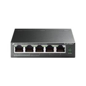 TP-Link TL-SF1005LP Switch 5 Puertos - No Administrado - 4xRJ45 PoE 100Mbps - 1xRJ45 100Mbps - Plug and Play - Autoaprendizaje MAC - Color Negro