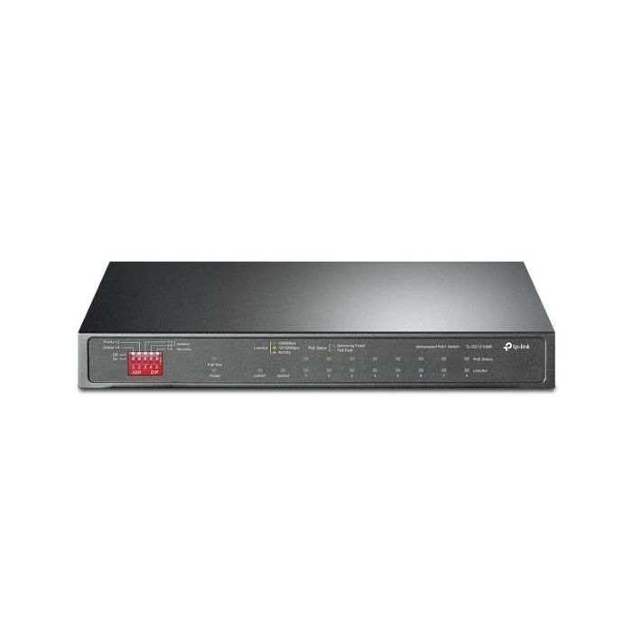 TP-Link TL-SG1210MP Switch 10 Puertos - No Administrado - 9xRJ45 1Gbps - SFP 1Gbps - Conmutacion hasta 20Gbps - Recuperacion Automatica - Plug and Play - Color Negro