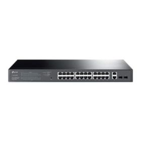 TP-Link TL-SG1428PE Switch 28 Puertos - Gestionado - 24xRJ45 PoE+ 1Gbps - 2xRJ45 1Gbps - 2xSFP 1Gbps - Soporta QOS - Recuperacion Automatica - 2 Ventiladores Internos - Color Negro