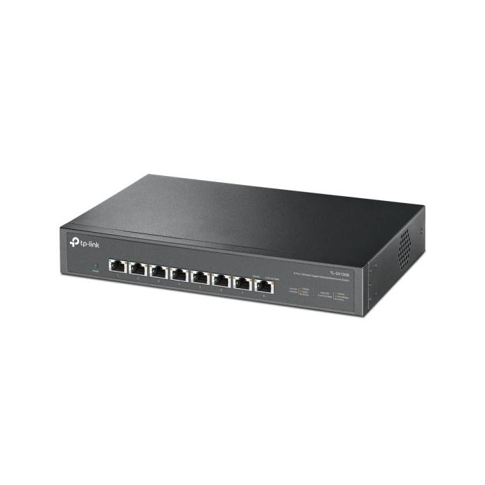 TP-Link TL-SX1008 Switch 8 Puertos RJ45 10Gbps - No Administrado - Soporta QOS - Conmutacion hasta 160Gbps - Color Negro