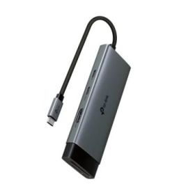 TP-Link UH7020C Hub 7 en 1 - Power Delivery 100W - HDMI 4K - 2xUSB-C - 2xUSB-A - SD - MicroSD - Cable USB-C de 18cm - Aluminio - Plug and Play - Color Negro y Gris