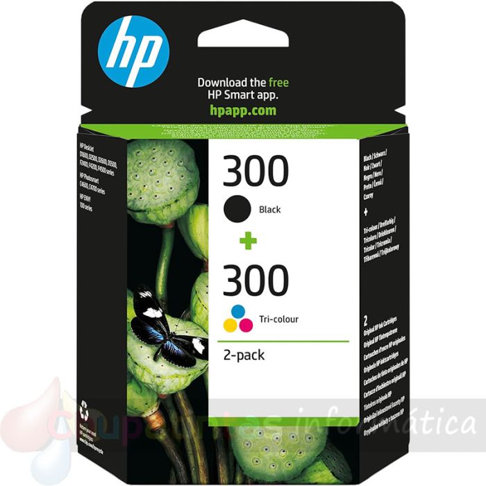 HP 300/901 Negro + Color Pack de 2 Cartuchos de Tinta Originales - CN637EE/SD519AE