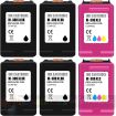 HP 300XL Negro + Color Pack de 6 Cartuchos de Tinta Remanufacturados