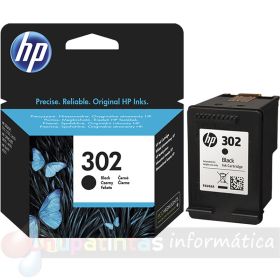 HP 302 Negro Cartucho de Tinta Original - F6U66AE