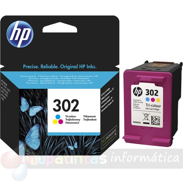 HP 302 Color Cartucho de Tinta Original - F6U65AE