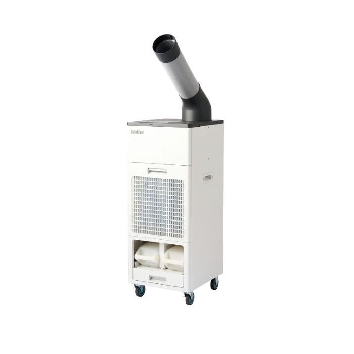 Brother Spot Cooler PD-7100S Climatizador Evaporativo - Potencia Hasta 220W - Flujo Hasta 500 m3/h - Hasta 6 Horas de Enfriamiento - Dos Tanques de 5 Litros Extraibles - Ruedas Multidireccionales - Color Blanco