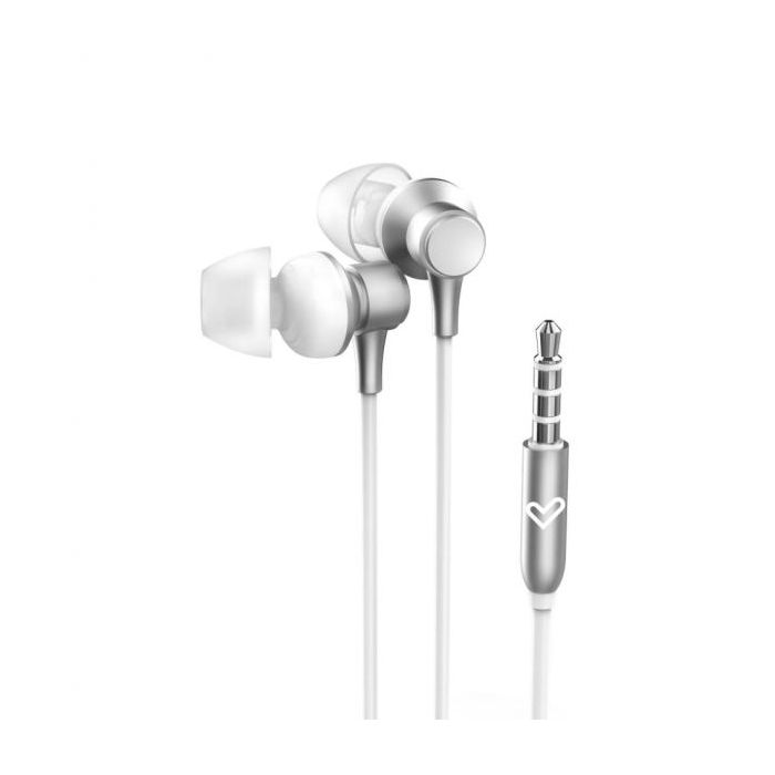 Energy Sistem Metallized Auriculares con Cable - Microfono Integrado - Control de Volumen - Color Blanco