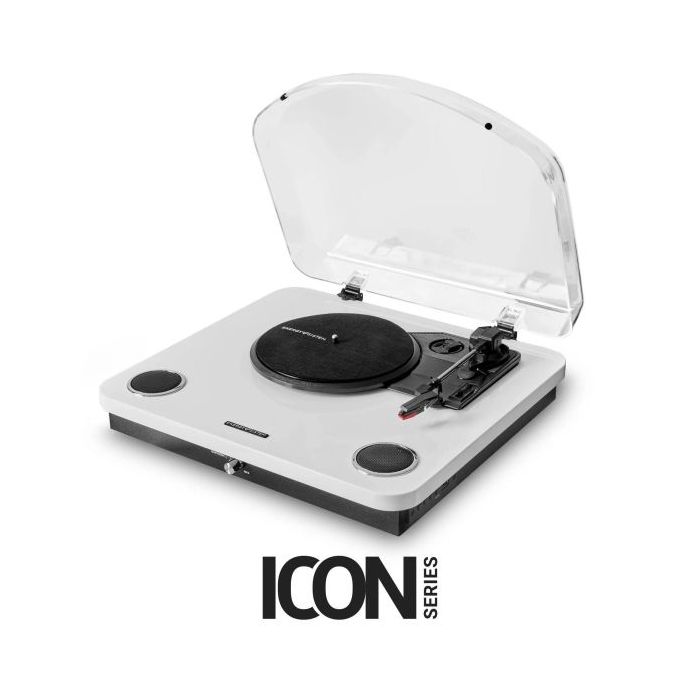 Energy Sistem WhiteSpin Tocadiscos - Altavoces 10W - Funcion Auto-Stop - Conexion RCA, Bluetooth y USB - Color Blanco