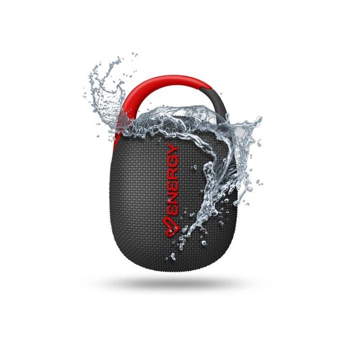 Energy Sistem EnergyClip Altavoz 9W - Radio FM - Bluetooth 5.4 - True Wireless - IPX7 - USB y MicroSD - Color Negro
