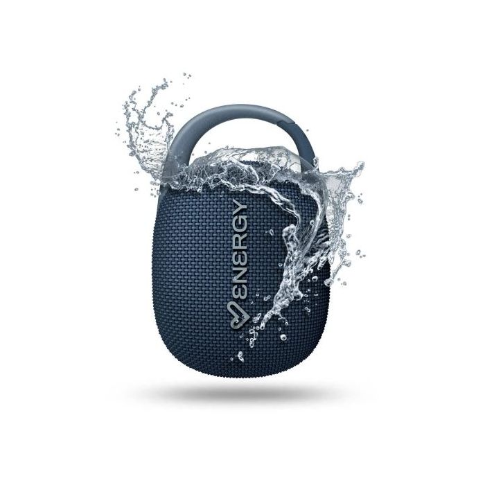 Energy Sistem EnergyClip Altavoz 9W - Radio FM - Bluetooth 5.4 - True Wireless - IPX7 - USB y MicroSD - Color Azul