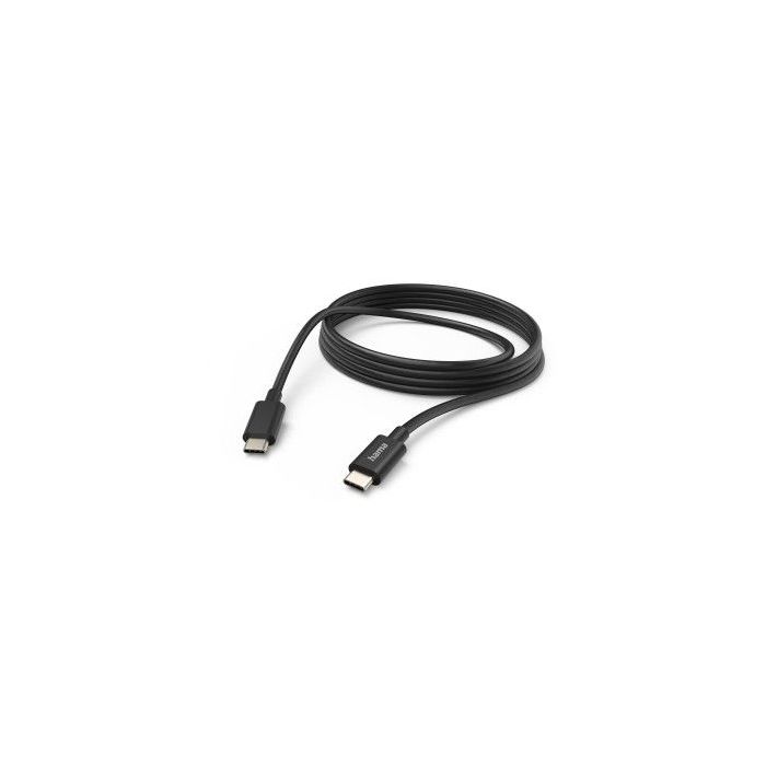 Hama Cable USB-C - Longitud 1m - USB-C a USB-C - 480 Mbit/s - 60W - Color Negro