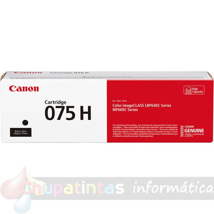 Canon 075H Negro Cartucho de Tóner Original 3.500 Páginas