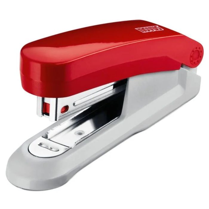 Novus Evolution E15 Grapadora de Sobremesa - Hasta 15 Hojas - Grapado Cerrado y Clavado - Incluye 200 Grapas Nº10 - Color Rojo/G