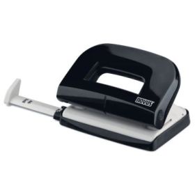Novus E210 Perforadora Pequeña de Papel - Hasta 10 Hojas - Guia de Posicionamiento - Punzones 5.5mm - Color Negro