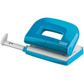 Novus E210 Fresh Perforadora Pequeña de Papel - Hasta 10 Hojas - Guia de Posicionamiento - Punzones 5.5mm - Color Azulon
