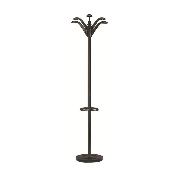 Unilux Perchero Floral 6 Ganchos - Diseño Elegante y Floral - 6 Ganchos para Colgar Prendas - Color Negro