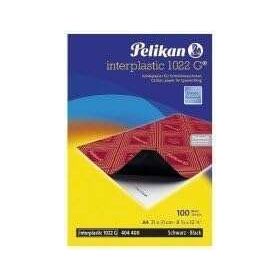 Pelikan Paquete de 10 Papel Carbon Interplastic 1022G - Ideal para Copias Precisas y Limpias - Color Negro