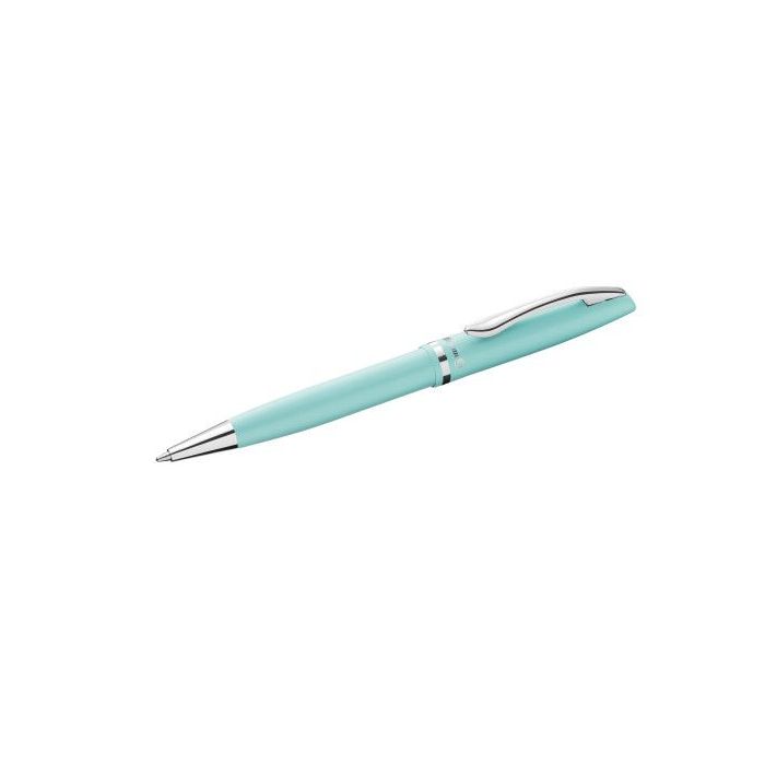 Pelikan Jazz Pastel Boligrafo con Mecanismo de Giro - Punta Mediana - Cuerpo Lacado - Recargable - Color Menta Pastel